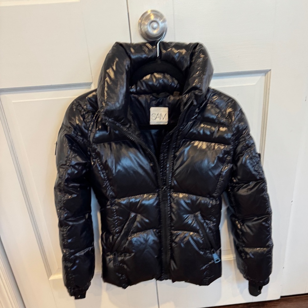 SAM. Shiny Black Kids Puffer Jacket freestyle